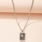 Card Necklace X1021 - Silver - One Size