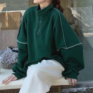 Oversized Zip Long-sleeve Sweatshirt