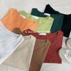Colored V-neck Linen T-shirt