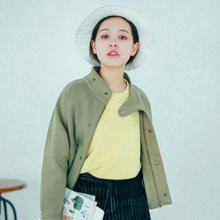 Stand-collar Snap Button Jacket