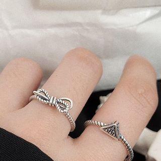 Triangle Sterling Silver Open Ring Silver - One Size
