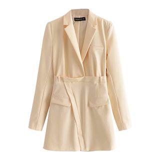 Plain Mini Blazer Dress