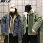 Couple Fleece-lined Corduroy Jacket