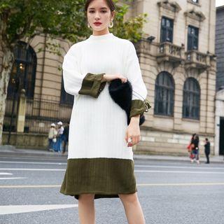 Two Tone Sweater Dress