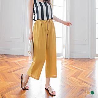 Wide-leg Tie-waist Pants