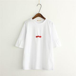 Bow Bell Elbow-sleeve T-shirt