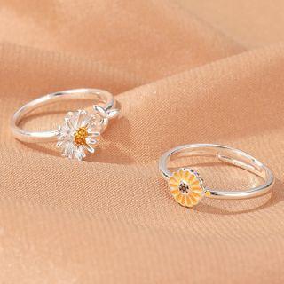 Alloy Flower Open Ring