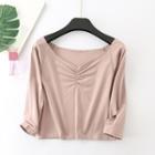 3/4-sleeve Crop T-shirt