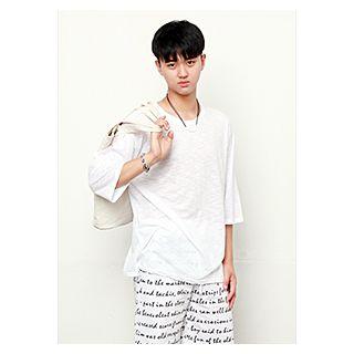 Round-neck 3/4-sleeve Loose-fit M Lange T-shirt