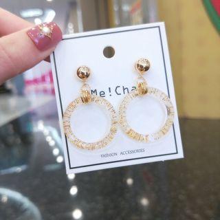 Transparent Acrylic Hoop Dangle Earring