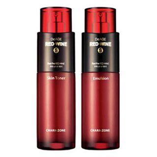 Charm Zone - Deage Red-wine S Set: Skin Toner 140ml + Emulsion 140ml