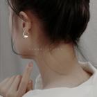 Non-matching 925 Sterling Silver Cat Earring 1 Pair - Silver - One Size