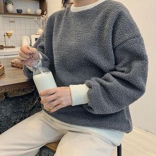 Ringer Sherpa-fleece Sweatshirt