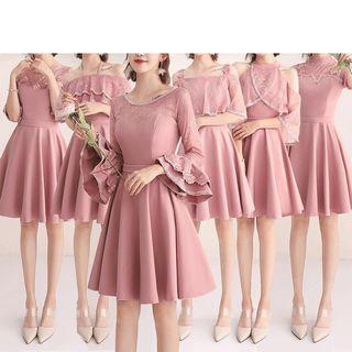 Lace Panel Short Prom Dress (various Designs)