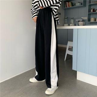 Two Tone Wide-leg Pants