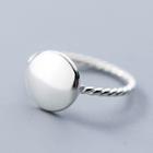 925 Sterling Silver Polished Disc Ring