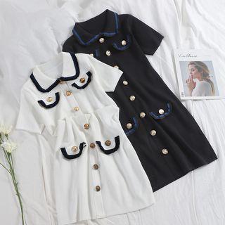 Single-breasted Knit Dress