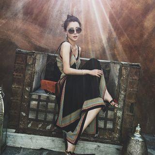 Strappy Asymmetric Midi Sundress