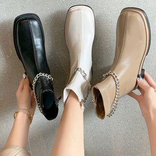 Chain Plain Short Boots