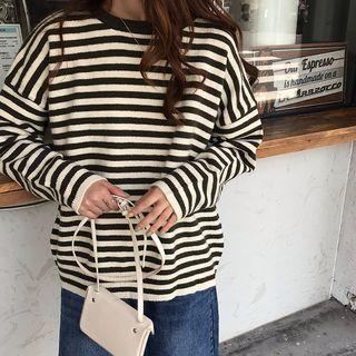 Striped Sweater Army Green - One Size