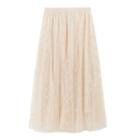 Mesh Midi Skirt Beige - One Size