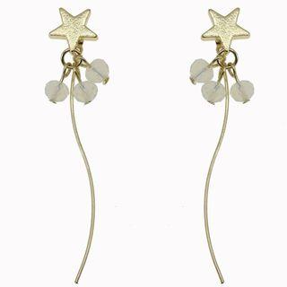 Star Bead Swirl Dangle Earring