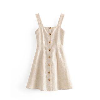 Cutout Back Spaghetti Strap A-line Dress