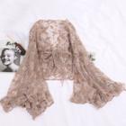 Tomoko - Elbow-sleeve Lace Tie-front Jacket