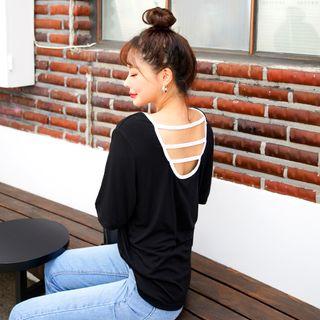 Scoop-neck Strappy-back Top