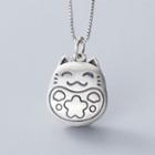 925 Sterling Silver Cat Pendant S925 Silver - Only Pendant - As Shown In Figure - One Size