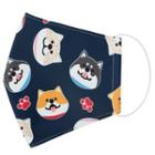 Handmade Water-repellent Fabric Mask Cover (shiba Print)(adult) As Figure - One Size
