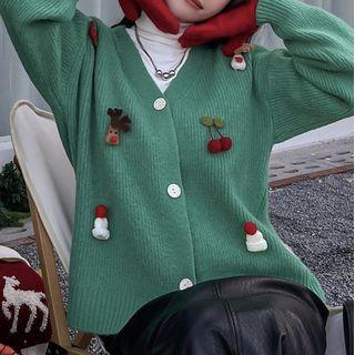 Christmas Applique Cardigan