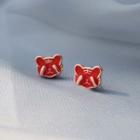 Tiger Stud Earring 1 Pair - Red - One Size