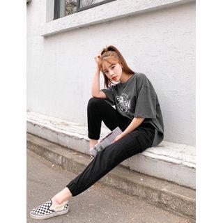 Drawstring-waist Cargo Jogger Pants