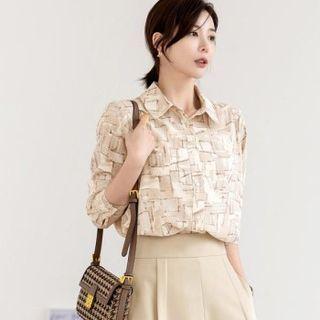 Patterned Crepe Blouse