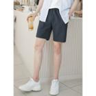 Drawstring-waist Linen Blend Shorts In 8 Colors