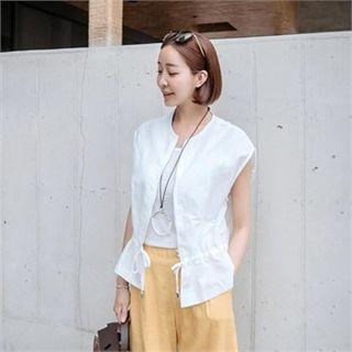 Sleeveless Zip-up Vest