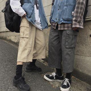 Side-pocket Cropped Cargo Pants