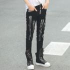 Zipper Detail Slim-fit Jeans