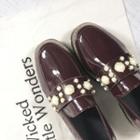 Jewelry Stitched Patent Loafers