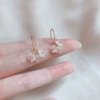 Flower Drop Earring 1 Pair - Hook Earrings - As Shown In Figure - One Size