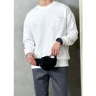 Pocket-trim Fleece-lined Sweatshirt