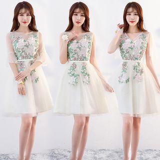 Embroidered A-line Cocktail Dress (various Design)