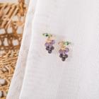 Rhinestone Grapes Dangle Earring 1 Pair - As Shown In Figure - One Size