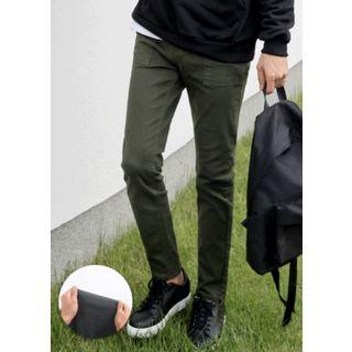 Dual-pocket Straight-cut Pants