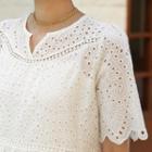 Eyelet Lace Tiered Dress With Slipdress Ivory - One Size