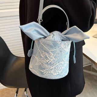 Lace Bucket Bag Blue - One Size