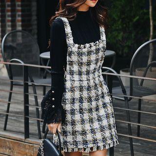 Tweed A-line Jumper Dress