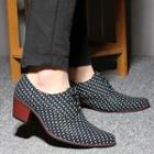 Chunky-heel Check Oxfords