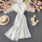 V-neck Slim Cut Maxi Mermaid Dress